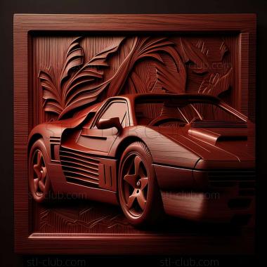 3D model Ferrari Testarossa (STL)